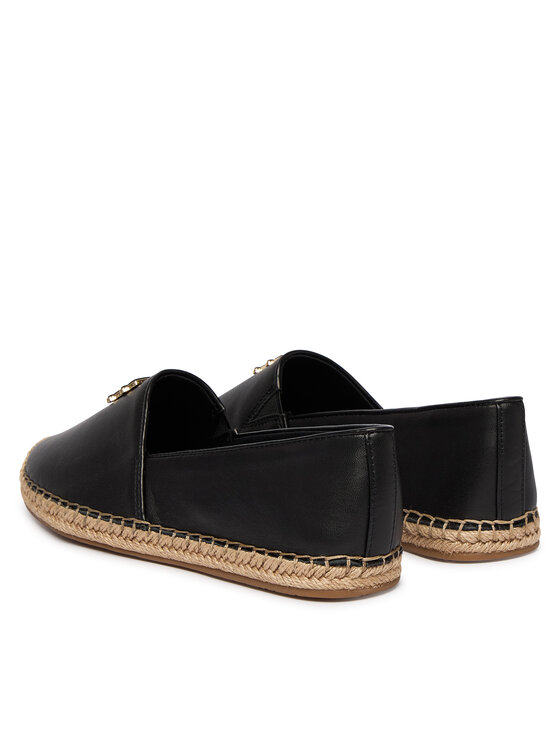 Tommy Hilfiger Tommy Hilfiger Espadrilky Th Logo Leather Espadrille FW0FW09246 Černá
