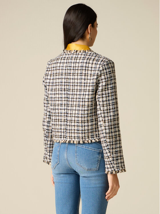 Oltre Oltre Marynarka R077R002454N0Z4 Złoty Boxy Fit