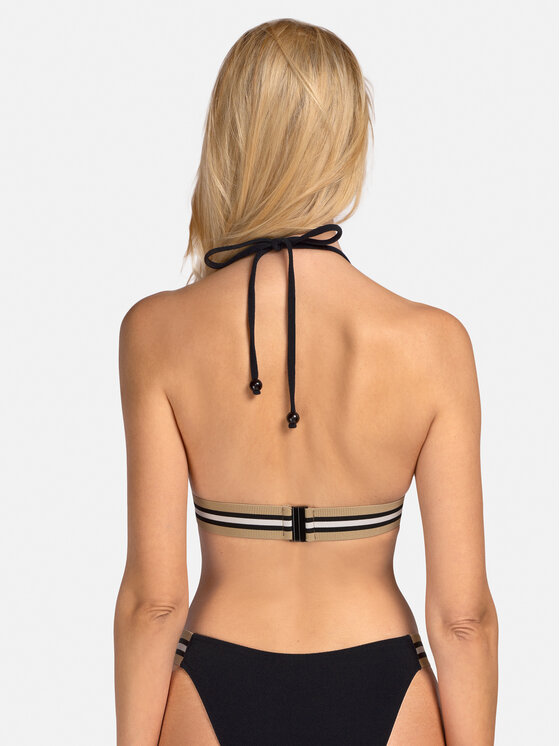 Miss Lou Miss Lou Bikini pezzo sopra G-AB2-CZ Nero