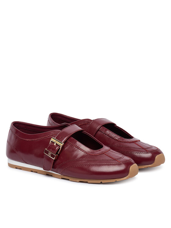 Tommy Hilfiger Tommy Hilfiger Ballerinas Bella Ballet Mary Jane FW0FW09416 Dunkelrot