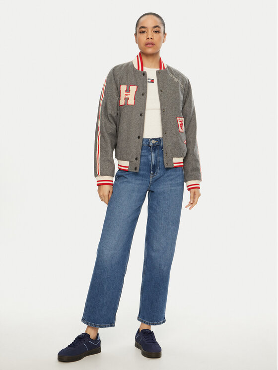 Tommy Jeans Tommy Jeans Bunda bomber DW0DW20547 Šedá Regular Fit