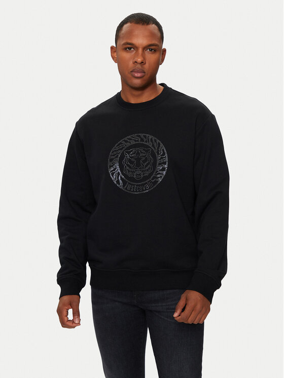 Just Cavalli Sweatshirt 77OAIT03 Schwarz Regular Fit Modivo
