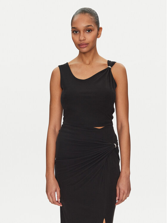 Guess Guess Top W5GP22 KAQL2 Negru Regular Fit
