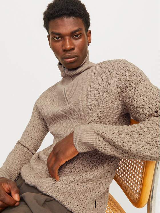 Jack & Jones Jack & Jones Sweter Blunorth 12261780 Beżowy Regular Fit