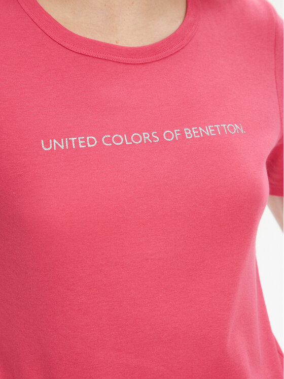 United Colors Of Benetton United Colors Of Benetton Тишърт 3GA2E16A2 Розов Regular Fit