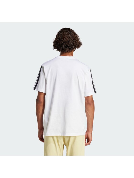 adidas adidas T-Shirt Essentials 3-Stripes Single Jersey Tee Biały Regular Fit