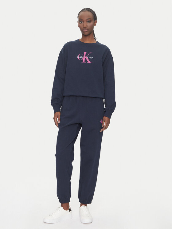 Calvin Klein Jeans Calvin Klein Jeans Παντελόνι φόρμας Monologo LV047B235G Σκούρο μπλε Regular Fit