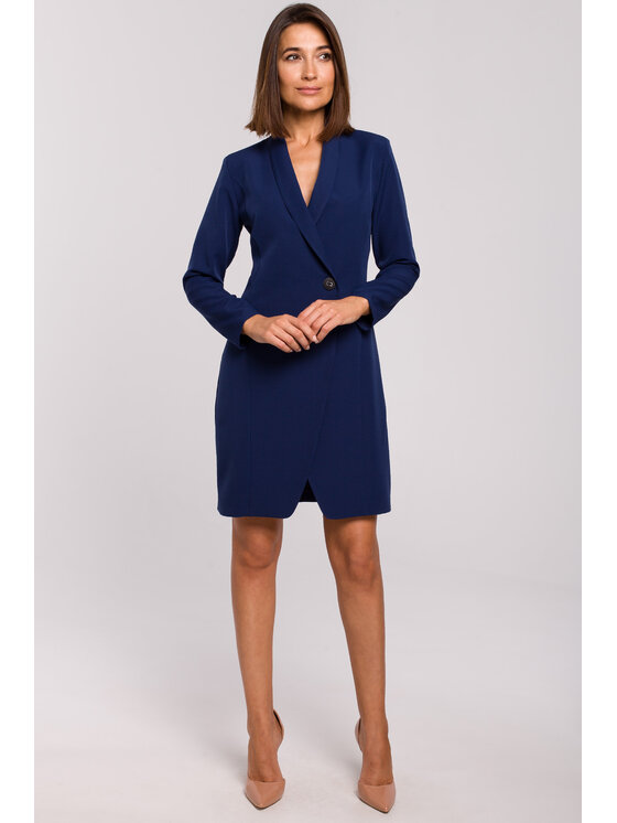 Stylove Stylove Koktejlové šaty S217 Tmavomodrá Regular Fit
