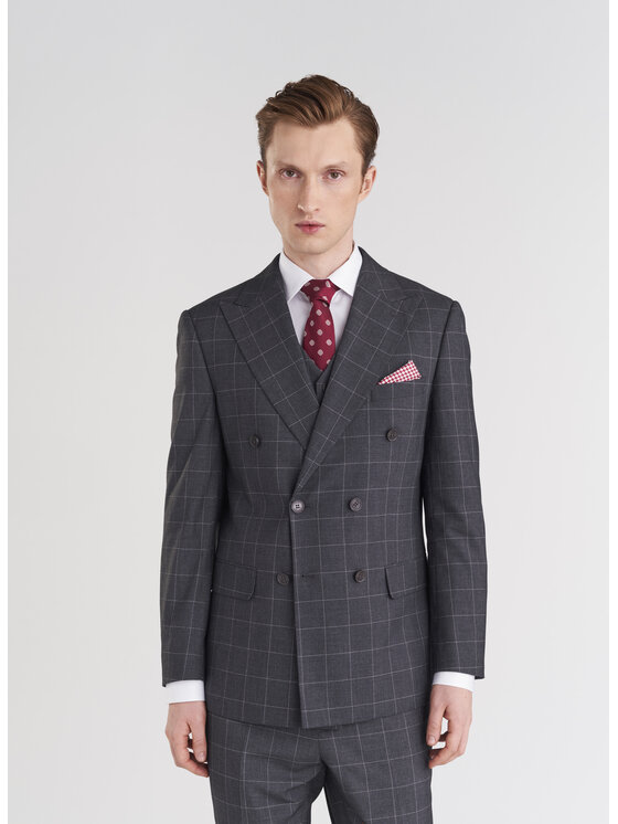 Pako Lorente Pako Lorente Kamizelka P24SF-8G-023 Szary Slim Fit