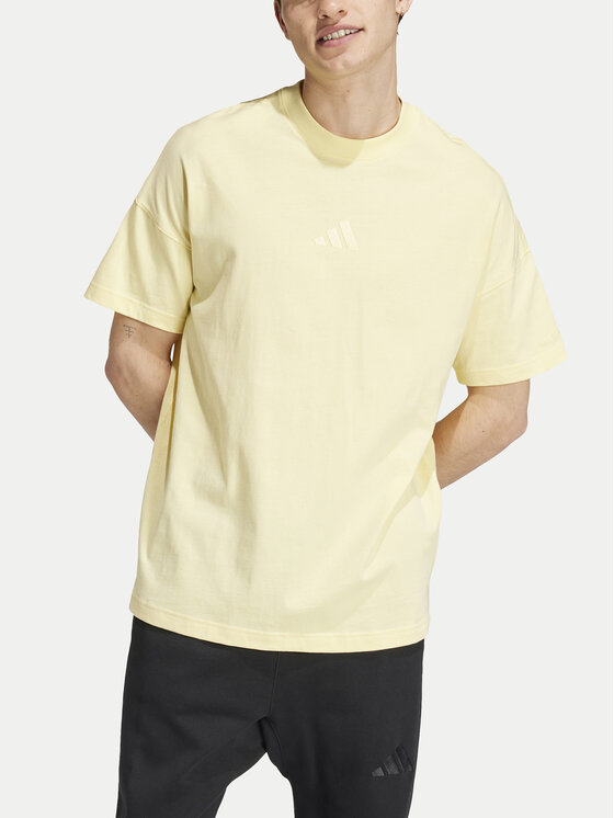 adidas adidas T-Shirt ALL SZN IY4141 Žlutá Loose Fit
