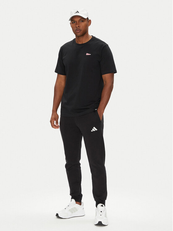 adidas adidas Marškinėliai Pennant Trim Graphic JL9228 Juoda Regular Fit