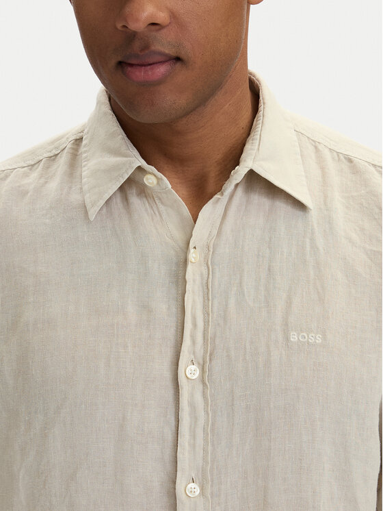 BOSS BOSS Hemd Relegant 50567579 Beige Regular Fit