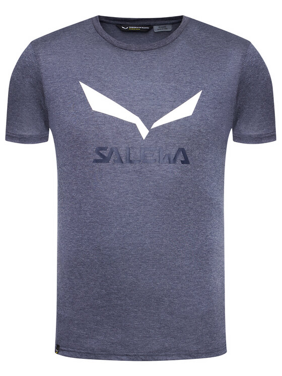 Salewa Salewa Tričko Solidlogo Dry 27018 Tmavomodrá Regular Fit