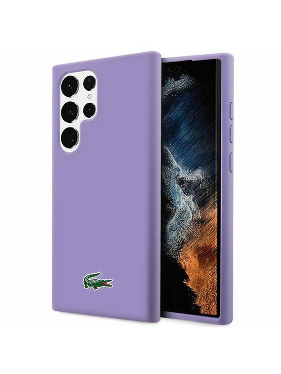 Etui na telefon Lacoste, Fioletowe, S23 Ultra