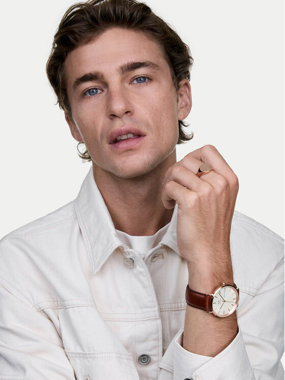 Daniel Wellington Daniel Wellington Zegarek Classic Day Display 40 DW00100829 Różowe złoto