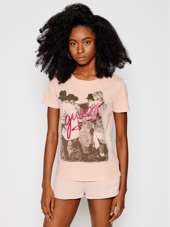 T-shirt W1GI0K JA900 Rosa Regular Fit