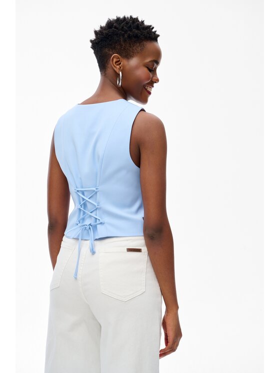 blue shadow blue shadow Kamizelka Rika 2 Niebieski Regular Fit
