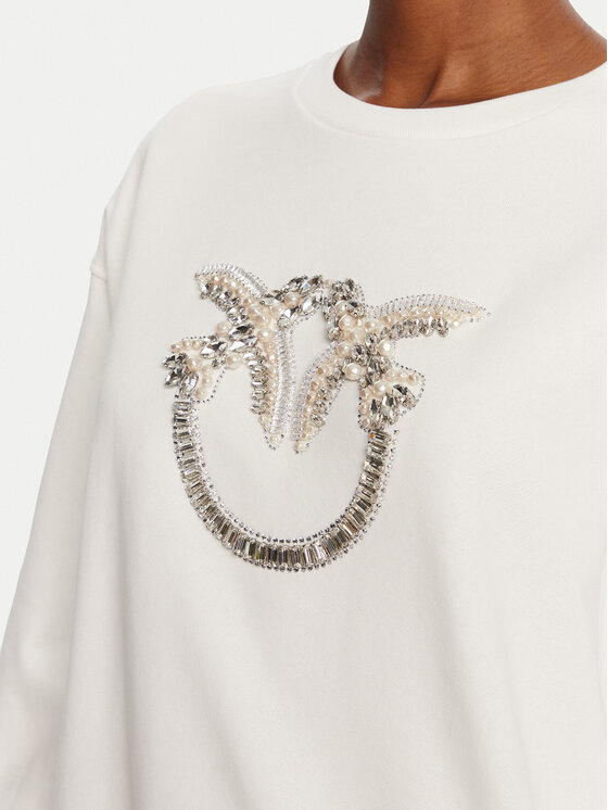 PINKO PINKO Світшот Nelly 100534 A2RO Білий Regular Fit