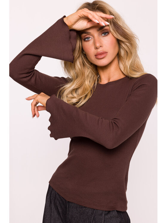 Made of Emotion Made of Emotion Blúzka M806 Hnedá Active Fit