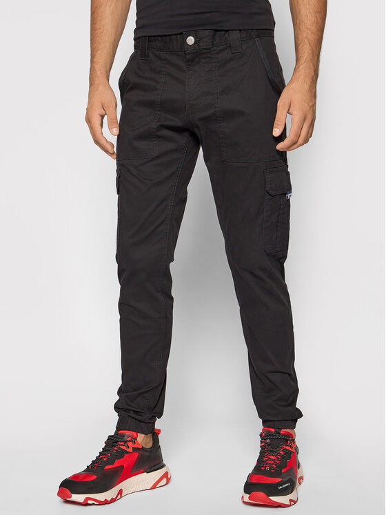 Tommy Jeans Tommy Jeans Pantaloni di tessuto Scanton DM0DM09660 Nero Slim Fit