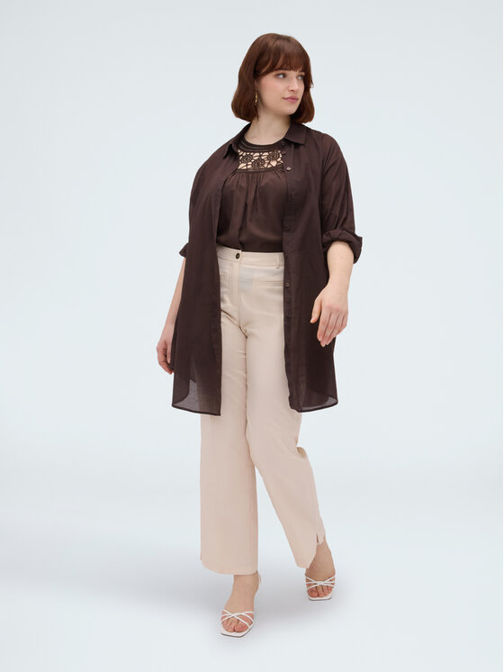 Fiorella Rubino Fiorella Rubino Koszula 5054L000179N022 Brązowy Over Fit