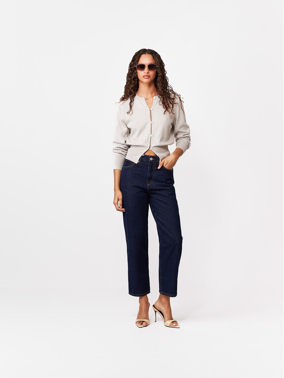 La Mania La Mania Jeansy RIFFE Granatowy Basic Fit