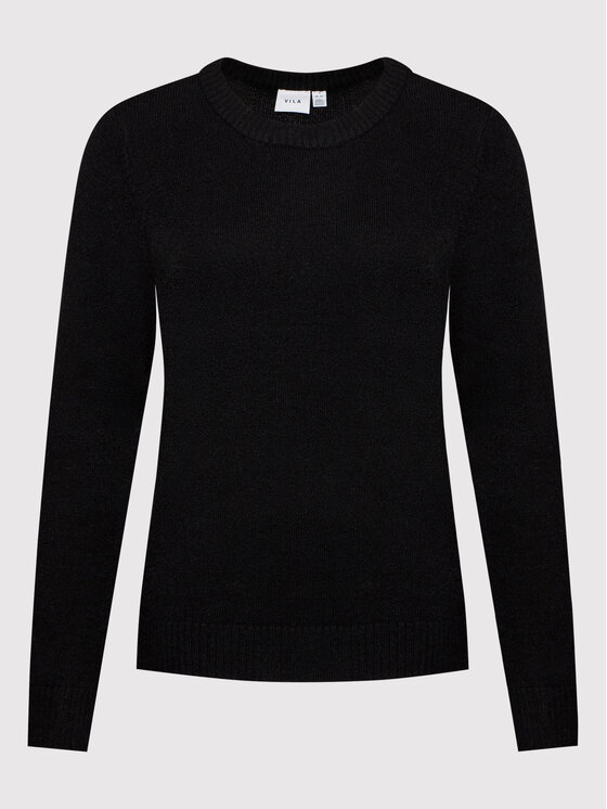 Vila Vila Megztinis Ril 14054177 Juoda Regular Fit