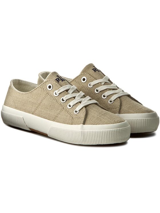 Lauren Ralph Lauren Sneakers aus Stoff Jolie Ne N85 XZDSN XY4W1 XW4RT Beige Modivo