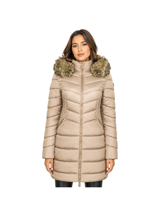 Geographical Norway Geographical Norway Parka WZ7487F/GN-TAUPE Beżowy Fitted Fit