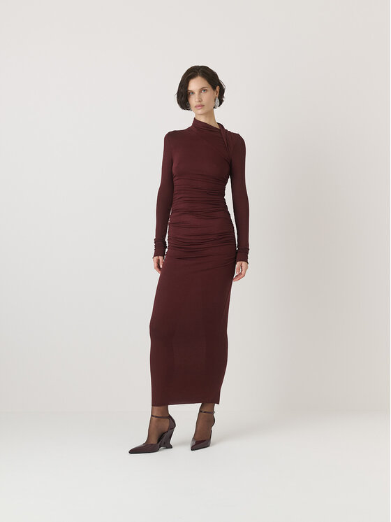 La Mania La Mania Vestito CARO Bordeaux Classic Fit