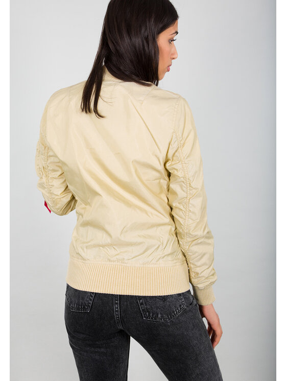 Alpha Industries Alpha Industries Kurtka bomber MA-1 TT Two Tone Bomber Jacket Women Beżowy Slim Fit