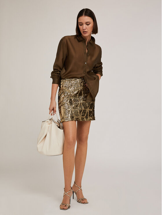 Motivi Motivi Camicia 5392W100455N035 Verde Regular Fit