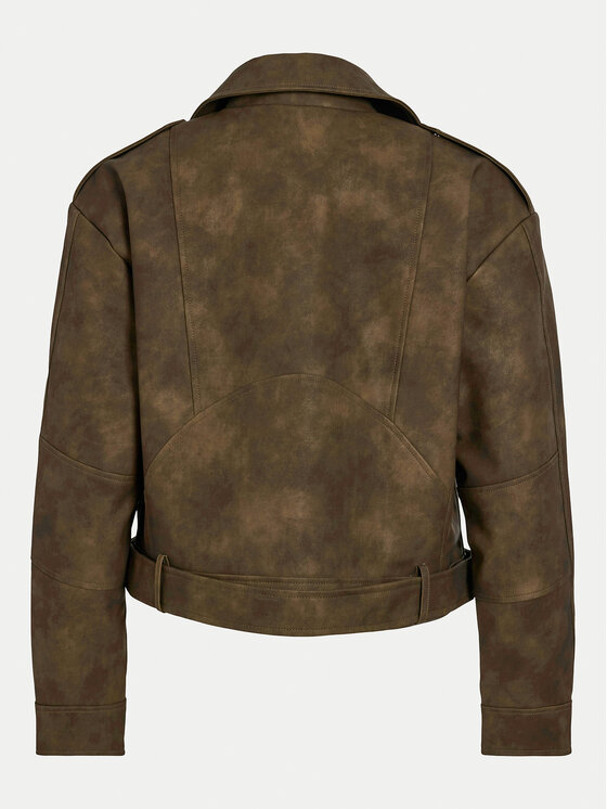 Vila Vila Kurtka z imitacji skóry Line 14102785 Brązowy Regular Fit