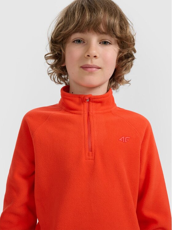 4F 4F Felpa di pile 4FJRAW25UFLEM072-62S Rosso Regular Fit