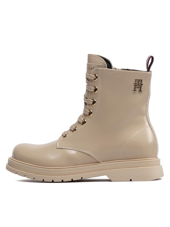 Tommy Hilfiger Tommy Hilfiger Trapery Lace-Up Bootie T4A5-32411-1453500 M Beżowy