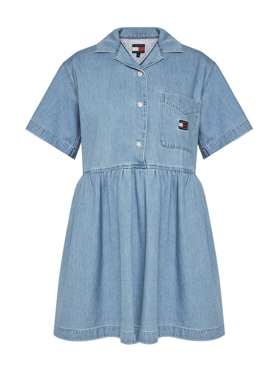 Tommy Jeans Tommy Jeans Džínové šaty DW0DW20372 Modrá Relaxed Fit