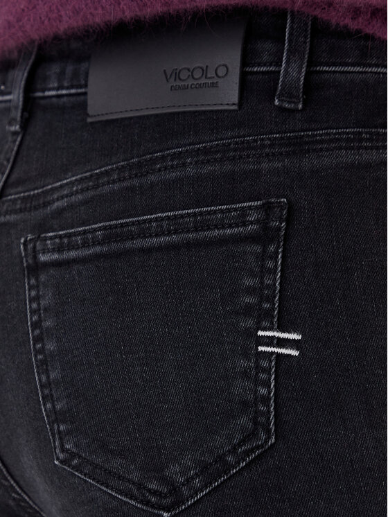 ViCOLO ViCOLO Jeans DF5078 Nero Wide Leg