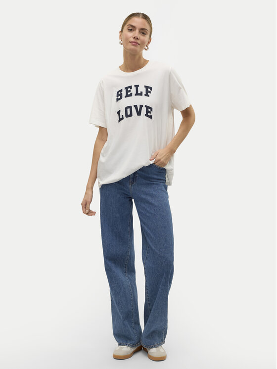 Vero Moda Vero Moda Majica Halle 10321318 Bela Loose Fit