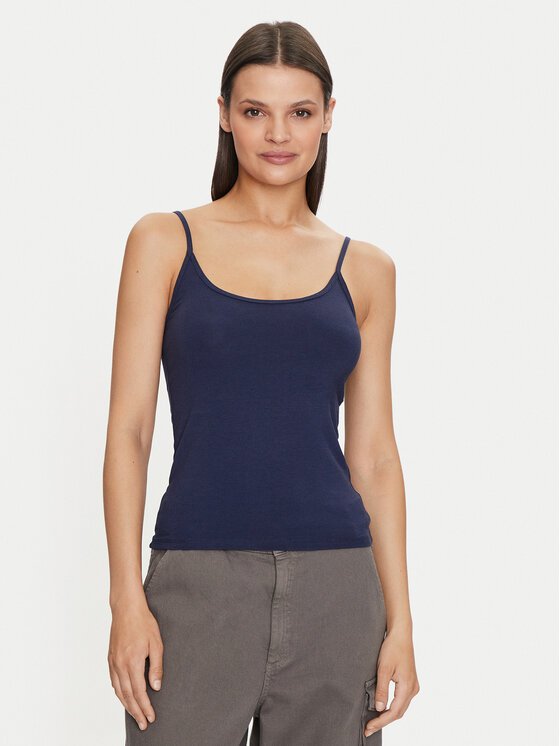 Gina Tricot Top 22470 Tmavomodrá Slim Fit