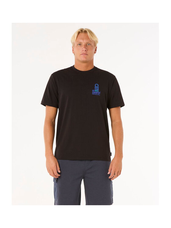 Rip Curl Rip Curl T-Shirt Vaporcool Search Stack Tee Czarny Standard Fit