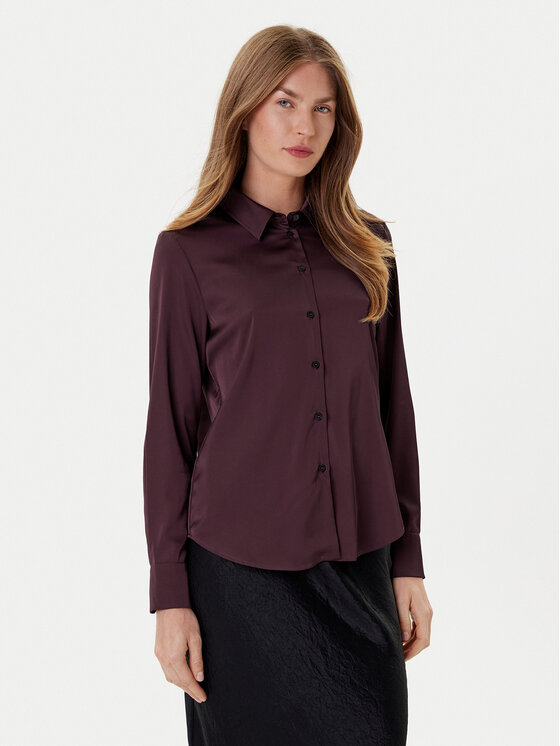 Marella Koszula Naples 2525116051 Bordowy Regular Fit