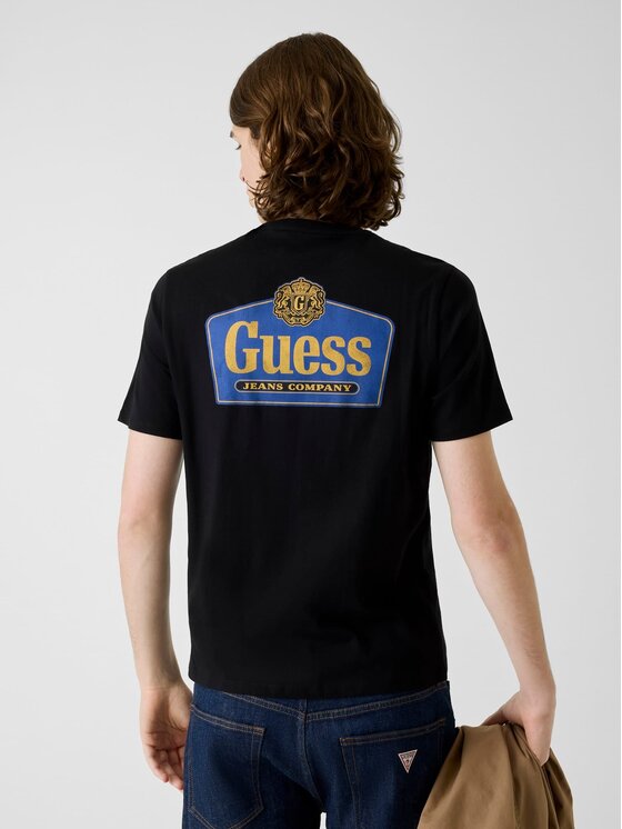 Guess Jeans Guess Jeans T-Shirt 180291 Černá Classic Fit