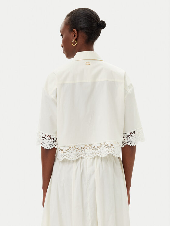 TWINSET TWINSET Košile 251TT2093 Écru Loose Fit