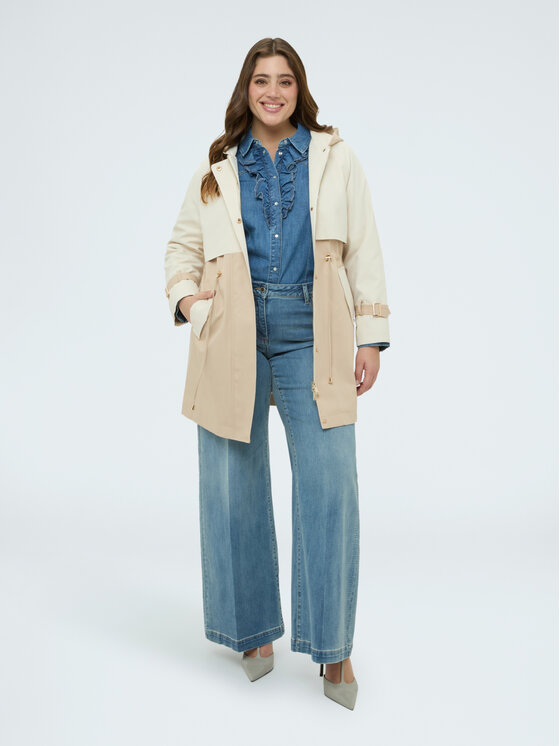 Fiorella Rubino Fiorella Rubino Cappotto invernale 0010T000360N002 Crema Slim Fit