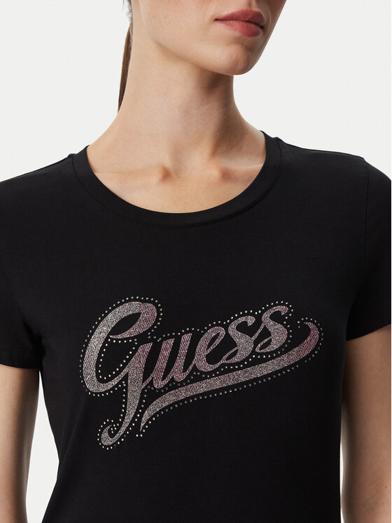 Guess Guess T-Shirt W6YI21 K4337 Czarny Regular Fit