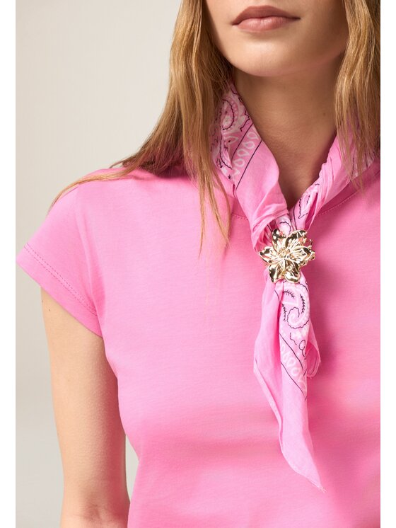 Oltre Oltre T-shirt G002J004352N006 Rosa Slim Fit