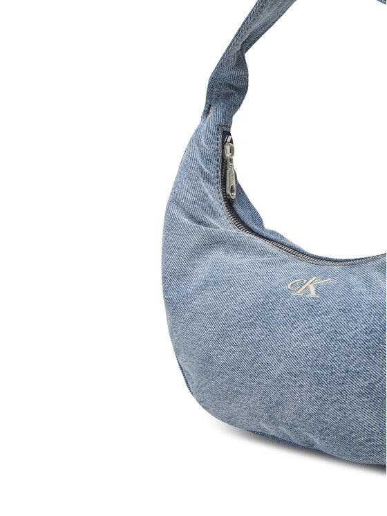 Calvin Klein Calvin Klein Ročna torba Denim Soft Crescent Sm LV04F3207G Modra