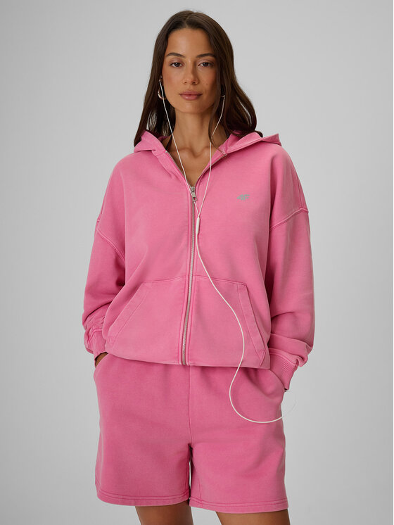 4F 4F Bluza FOB SUMMER Różowy Oversize