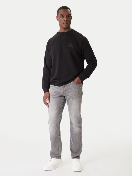 KARL LAGERFELD KARL LAGERFELD Džemperis ar kapuci 705010 554910 Melns Regular Fit