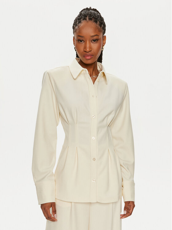 Gestuz Gestuz Hemd Waisa 10908881 Écru Regular Fit